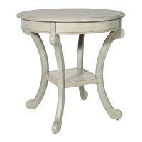 OSP Home Furnishings BP-VMTAT-YCM6 Vermont Accent Table in Antique Grey Stone Finish